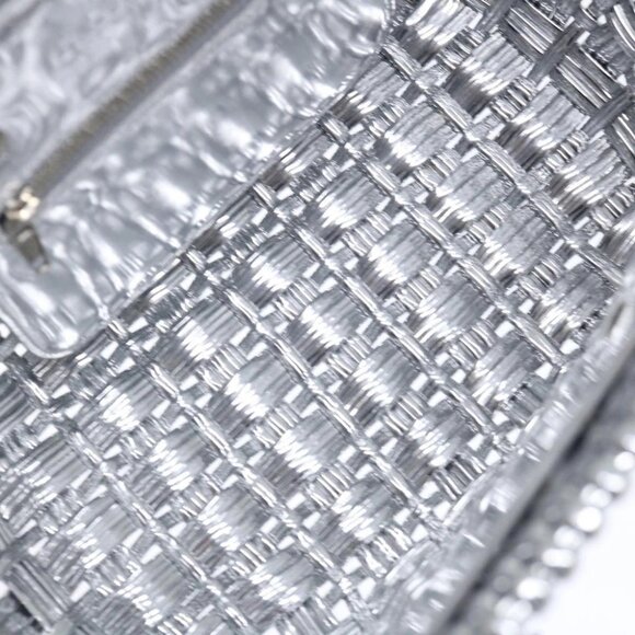 BALENCIAGA Bistro XS Hand Bag Wicker 2way Silver 671342 Auth 71589A - Picture 11 of 15